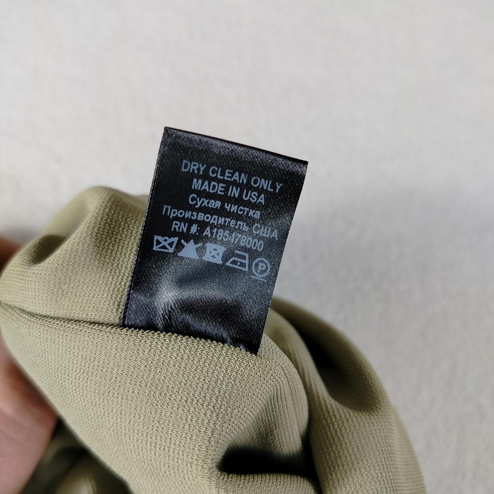 Brandon Maxwell Dress Womens 6 Silver Sage Cutout‎ Maxi Made in USA DR323FW20 - Picture 6 of 13